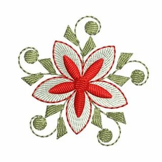 Shristi Star Floral Embroidery Designs - EmbroideryShristi E