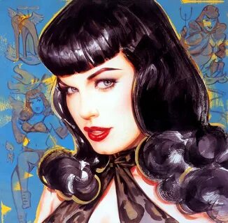 Bettie Page paintings