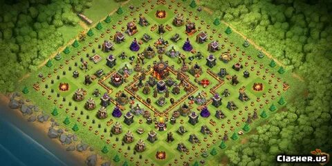 Copy Base Town Hall 10 TH10 Edge Spawner Modified Crows Base