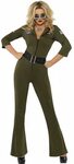 Sexy Top Gun Pilot Jumpsuit Costume - Mr. Costumes