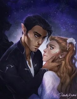 Feyre and Rhysand by moonlit-sketches. ACOMAF Sarah J Maas s