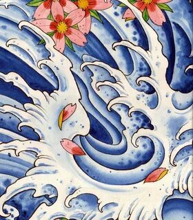 Japanese flower tattoo, Water tattoo, Japanese tattoo art