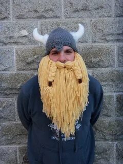 Viking hat/ viking helmet with full beard by cleverclothesli