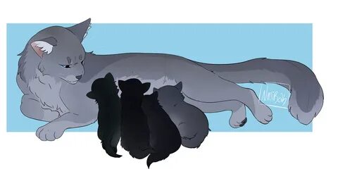 Mistyfoot and Her Kittens by Nmirah Warrior cats art, Warrio