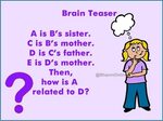 Brain Teaser: How Is A Related To D? BhaviniOnline.com Brain