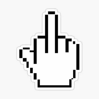 Pixel Middle Finger Stickers for Sale Redbubble