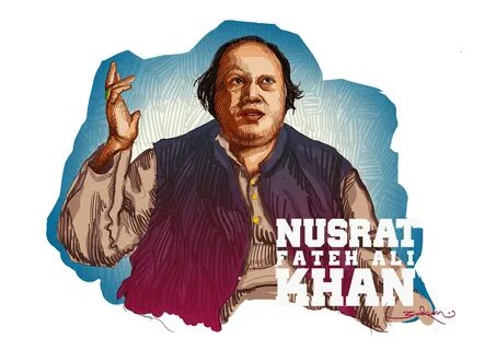 Nusrat Fateh Ali Khan Illustration on Behance