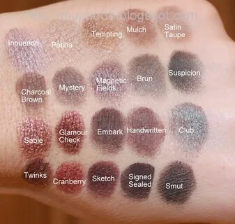 Swatches of MAC. Mac eyeshadow swatches, Mac makeup eyeshado