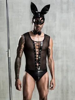 Купить за $20.54 - Men Sexy Costume Sheer Stripper Costume L