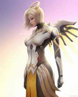 Игры, Overwatch, закрытые глаза, Mercy. Картинка на аву 650x