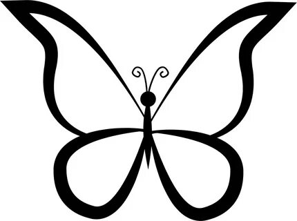Butterfly Outline Design From Top View Comments - Outline Im