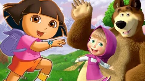 Nickelodeon Dora the Explorer Masha and The Bear Go Camping 