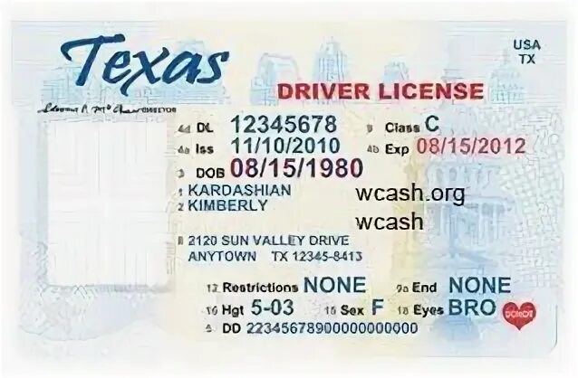 Template Texas Drivers License PSD (v2) #id #card #template 