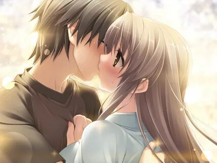 Cute Anime Couple Kissing Wallpapers Wallpapers Wallpapers -