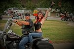 Friendly Waving by Redhead at Sturgis 2015. http://motorcycl