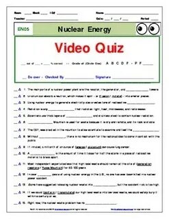 Bill Nye Energy Worksheet Answer Key : Video Analysis Bill N