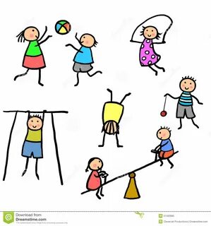 Stick Figure Children Exercising Stock Illustrations - 10 St