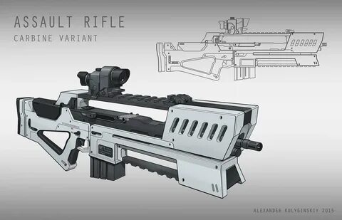 ArtStation - Assault rifle concept ( Carbine), Alex Kulygins