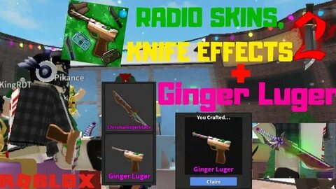 ROBLOX - Murder Mystery 2 GINGER LUGER + CHROMA GINGERBLADE 