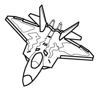 Military Fighter Jet Coloring Page - Free Printable Coloring