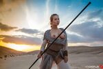 Star Wars VR Porn Cosplay starring Taylor Sands as Rey Mobil