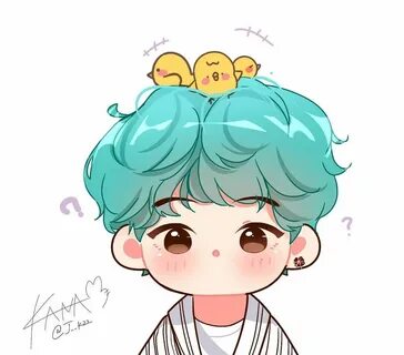 카나kana on Instagram: "🐤 🐯 #btsfanart #taehyung #jimin ?" Bts