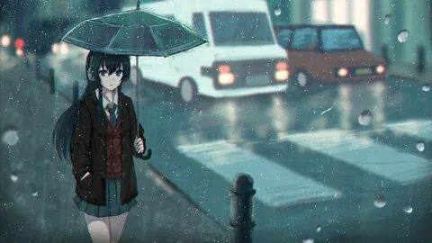 HD Anime Rain Wallpapers - Wallpaper Cave