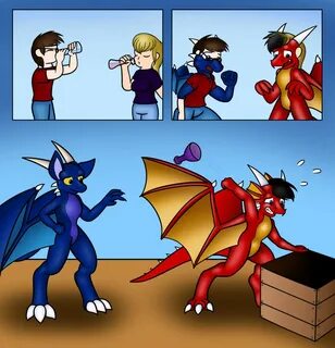 Commission - More Label Mishaps (Dragon Body Swap) by Ryusut