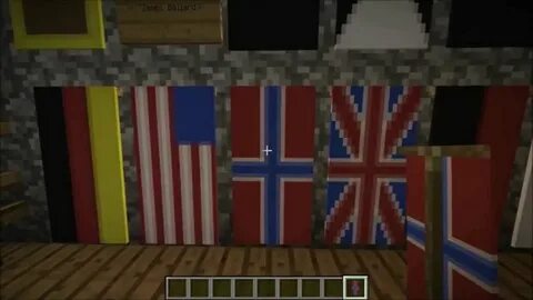 Minecraft how to make the Norwegian flag (banner) - YouTube
