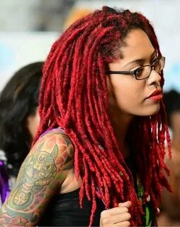 LocNation/Color/Red Locs hairstyles, Short locs hairstyles, 