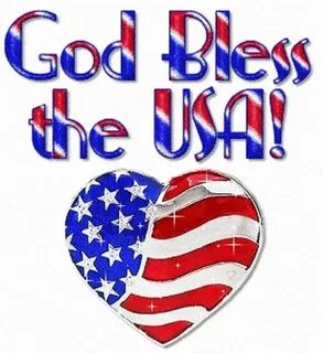 Flag Heart 4th of July Clipart God Bless the USA Pictures, I
