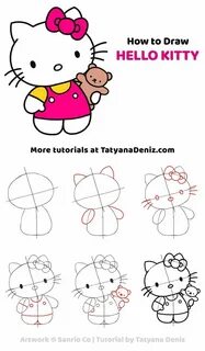 How to draw kawaii with Tatyana Deniz Hello kitty drawing, K