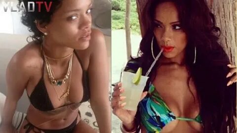 Erica Mena Steals Kiss From Rihanna in the Club