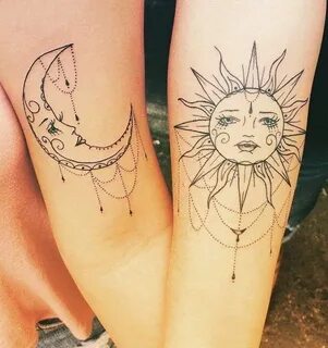 Sun and Moon Tattoo Friendship tattoos, Tattoos for daughter