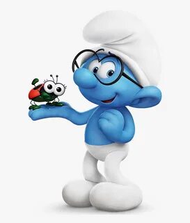 The Popular Smurfs Characters - Brainy Smurf , Free Transpar