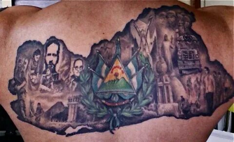 El Salvador Tattoo Back Piece (With images) Soldier tattoo, 