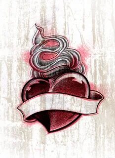 Heart tattoo flash 2 - Tattoos Book - 65.000 Tattoos Designs