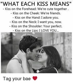 WHAT EACH KISS MEANS Kiss on the Forehead We're Cute Togethe