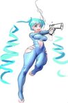 Safebooru - blue blue hair cutout drill hair gun kyle (kairu
