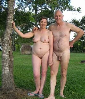 Pretty mature nudists posing outdoors - Mature Naturists