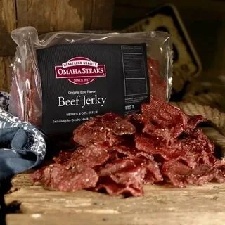 Calories in Omaha Steaks Beef jerky. Nutrition Facts, Ingred