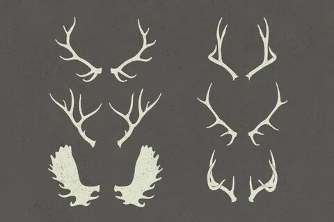 Deer Antler Clip Art Bundles SVG File