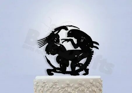 Alien vs Predator Cake Topper