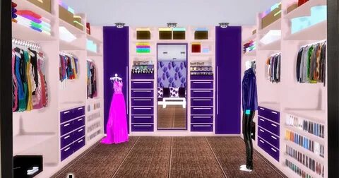 My Sims 4 Blog: Walk In Closet & Living Set, Wallpaper and M