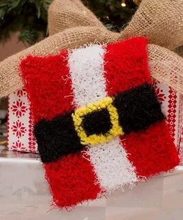 Knit Santa Belly Scrubby Pattern + Red Heart Giveaway - Craf