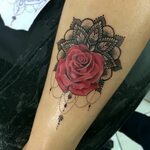 Tattoo rose mandala Flower tattoo designs, Tattoos for women