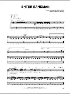 Metallica 'Enter Sandman' Sheet Music and Printable PDF Musi