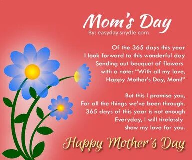 Happy Mothers Day Poems With Images - Easyday