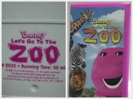 Barney Lets Go to The Zoo VHS Video Tape Childrens Movie Din