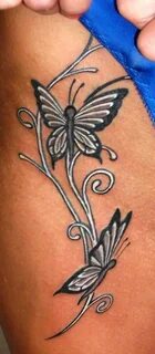 Elegant Black And White Butterfly Tattoo Tattoos.re - 708x16
